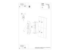Outlet Sollux Lighting Lámparas de pared Zarenex moderno de acero - 1 fuentes luminosas 3000K - L.6,5 x A.20 cm - Negro