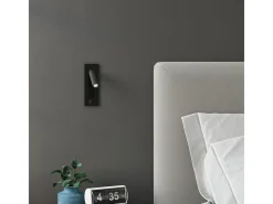 Sollux Lighting Aplique Para Pared-Lámparas de pared Zarenex moderno de acero - 1 fuentes luminosas 4000K - L.6,5 x A.20 cm - Negro