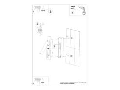 Sollux Lighting Aplique Para Pared-Lámparas de pared Zarenex moderno de acero - 1 fuentes luminosas 4000K - L.6,5 x A.20 cm - Negro