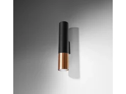 Sollux Lighting Aplique Para Pared-Lámparas de pared Zarpex moderno de acero - 2 fuentes luminosas 3000K - L.6 x A.29 cm - /cobre Negro