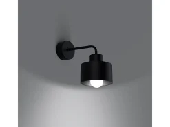 Sollux Lighting Lámparas de pared Zavros moderno de acero - 1 fuentes luminosas 4000K - L.22 x A.20 cm - Negro Clearance