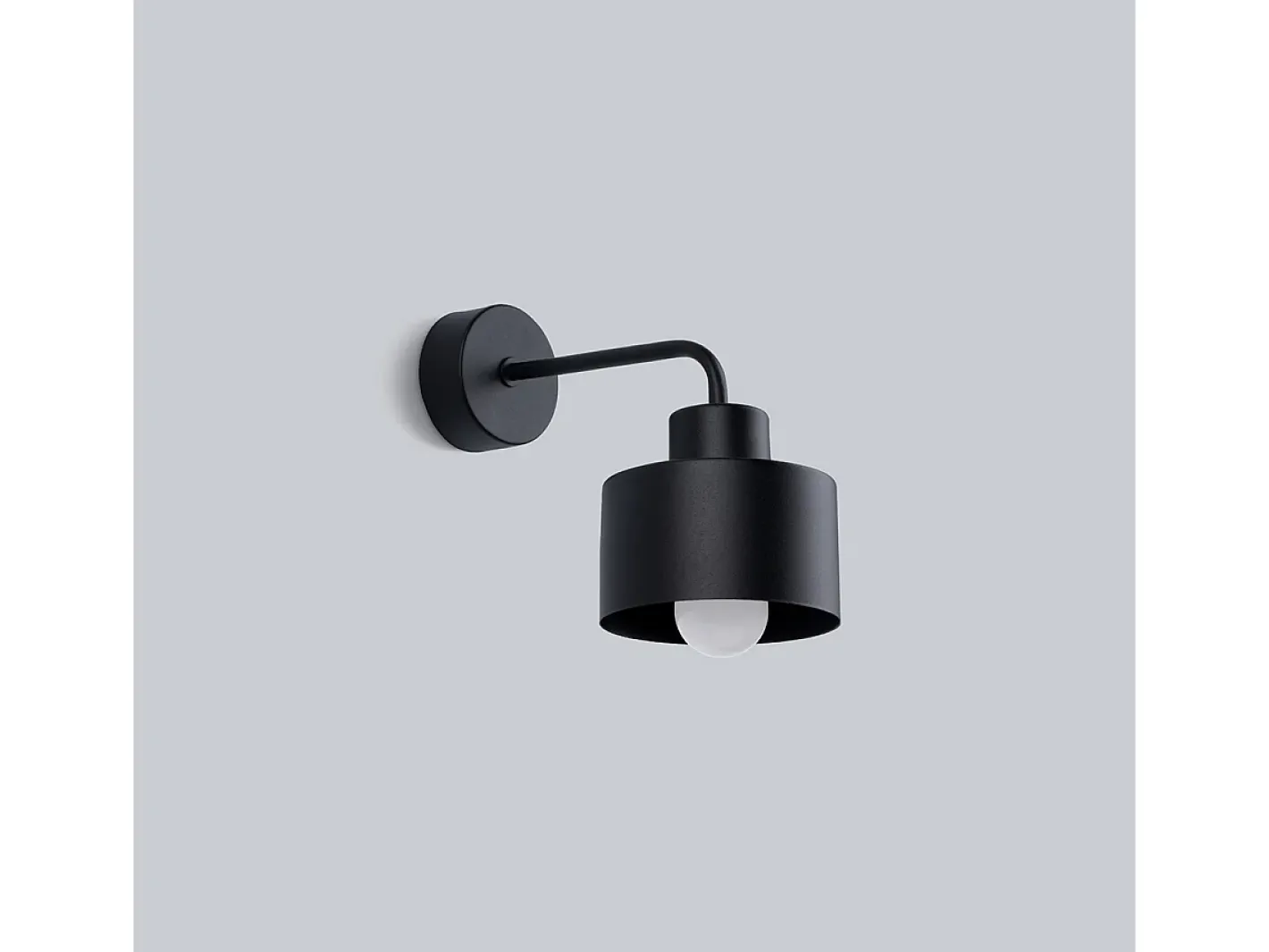 Sollux Lighting Aplique Para Pared-Lámparas de pared Zavros moderno de acero - 1 fuentes luminosas 3000K - L.22 x A.20 cm - Negro