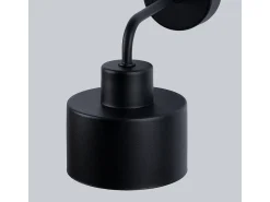Sollux Lighting Aplique Para Pared-Lámparas de pared Zavros moderno de acero - 1 fuentes luminosas 3000K - L.22 x A.20 cm - Negro
