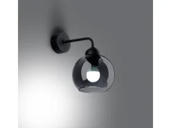 Sollux Lighting Lámparas de pared Zelaro moderno de acero - 1 fuentes luminosas 4000K - L.15 x A.26 cm - Negro Best