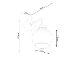 Sollux Lighting Lámparas de pared Zelaro moderno de acero - 1 fuentes luminosas 4000K - L.15 x A.26 cm - Negro Best