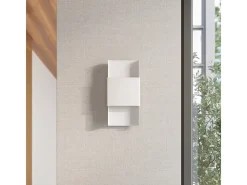 Sollux Lighting Lámparas de pared Zelfon moderno de acero - 2 fuentes luminosas 4000K - L.20 x A.40 cm - Blanco New