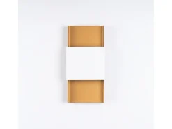 Sollux Lighting Plafón-Lámparas de pared Zelfon moderno de acero - 2 fuentes luminosas 3000K - L.20 x A.40 cm - oro/blanco Dorado