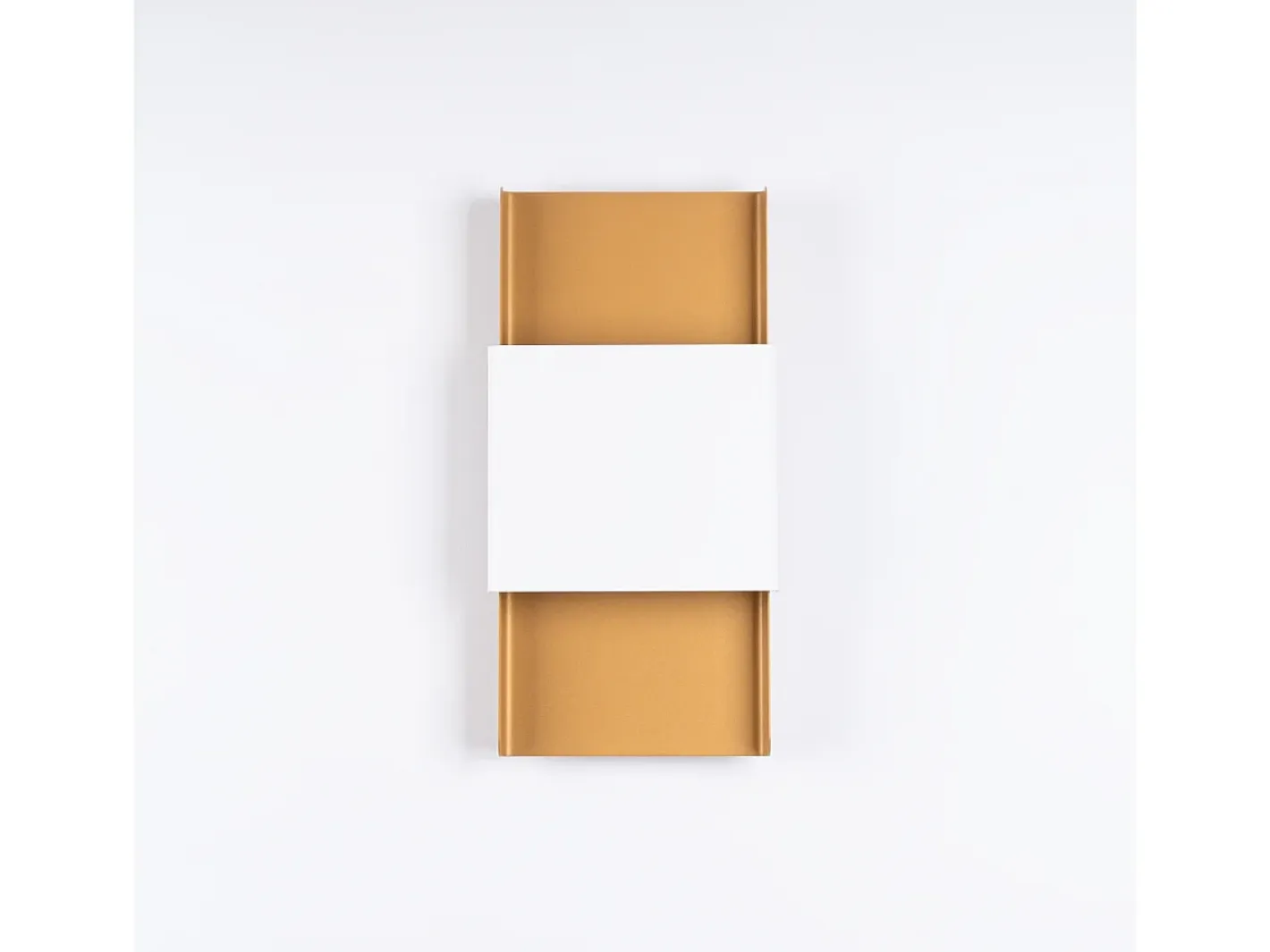 Sollux Lighting Plafón-Lámparas de pared Zelfon moderno de acero - 2 fuentes luminosas 3000K - L.20 x A.40 cm - oro/blanco Dorado