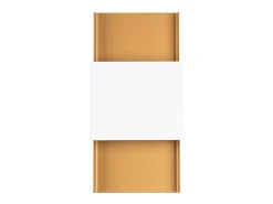 Sollux Lighting Plafón-Lámparas de pared Zelfon moderno de acero - 2 fuentes luminosas 3000K - L.20 x A.40 cm - oro/blanco Dorado
