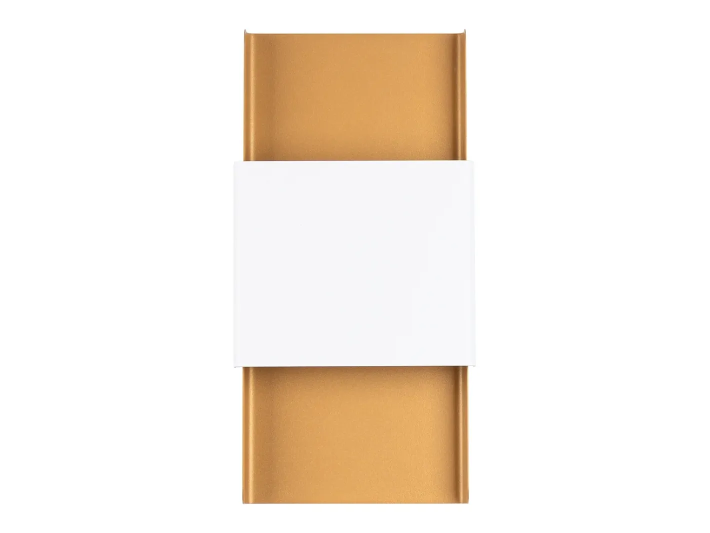 Sollux Lighting Plafón-Lámparas de pared Zelfon moderno de acero - 2 fuentes luminosas 3000K - L.20 x A.40 cm - oro/blanco Dorado