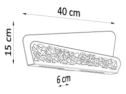 Best Sollux Lighting Lámparas de pared Zelira moderno de acero/PVC - 2 fuentes luminosas 4000K - L.40 x A.15 cm - Blanco