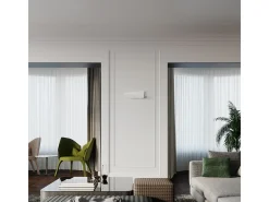 Best Sollux Lighting Lámparas de pared Zelira moderno de acero/PVC - 2 fuentes luminosas 4000K - L.40 x A.15 cm - Blanco