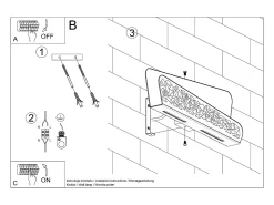 Hot Sollux Lighting Lámparas de pared Zelira moderno de acero/PVC - 2 fuentes luminosas 3000K - L.40 x A.15 cm - Blanco