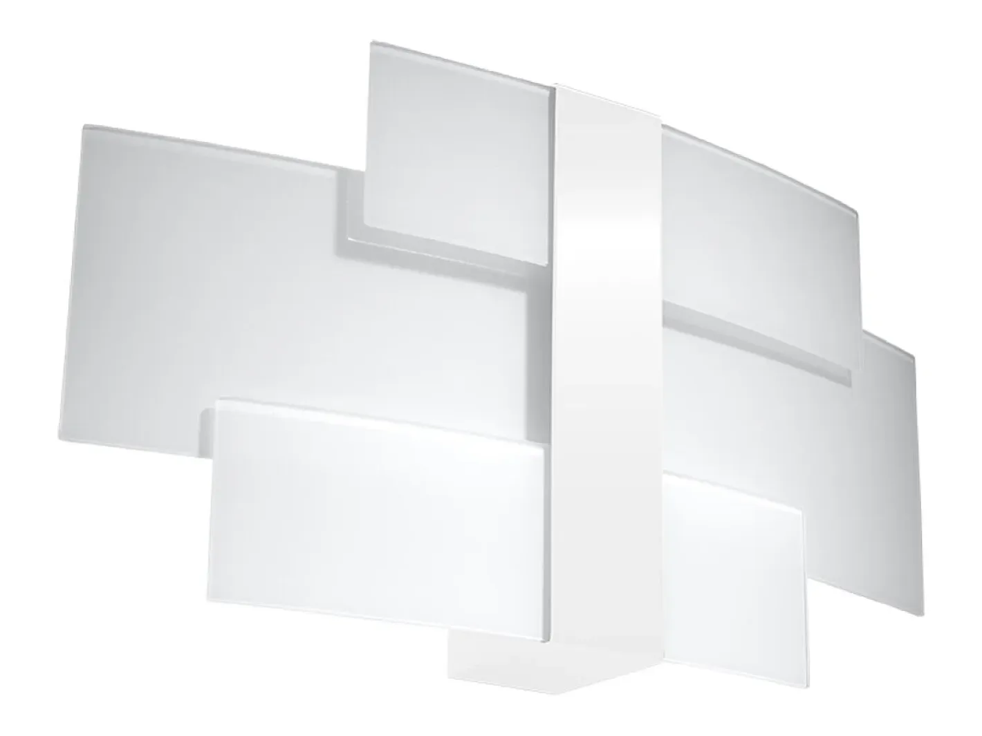 Sollux Lighting Lámparas de pared Zelora moderno de acero/vidrio - 2 fuentes luminosas 4000K - L.42 x A.23 cm - Blanco Clearance