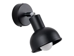 Sollux Lighting Lámparas de pared Zenda desván de acero - 1 fuentes luminosas 3000K - L.19 x A.17 cm - Negro
