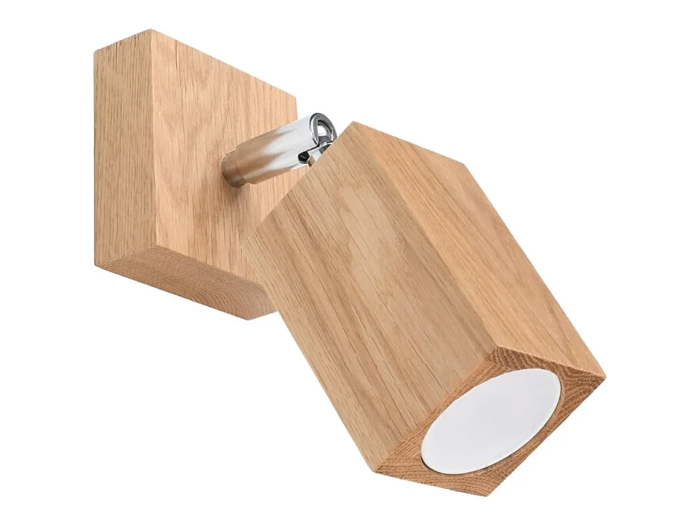 Outlet Sollux Lighting Lámparas de pared Zezu escandinavo de madera - 1 fuentes luminosas 4000K - L.8 x A.17 cm - roble Marru00f3n
