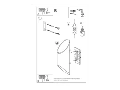Sollux Lighting Aplique Para Pared-Lámparas de pared Zitiex moderno de aluminio - 1 fuentes luminosas 3000K - L.10 x A.30 cm - Blanco