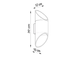 Sollux Lighting Aplique Para Pared-Lámparas de pared Zitiex moderno de aluminio - 1 fuentes luminosas 3000K - L.10 x A.30 cm - Blanco