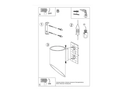Sollux Lighting Lámparas de pared Zitiex moderno de aluminio - 1 fuentes luminosas 4000K - L.10 x A.20 cm - Blanco