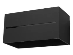 Sollux Lighting Lámparas de pared Zorbo maxi moderno de aluminio - 2 fuentes luminosas 3000K - L.20 x A.10 cm - Negro