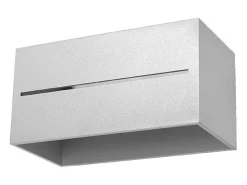 Sollux Lighting Lámparas de pared Zorbo maxi moderno de aluminio - 2 fuentes luminosas 3000K - L.20 x A.10 cm - Gris Outlet