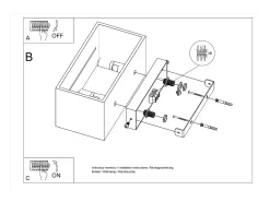 Sollux Lighting Lámparas de pared Zorbo maxi moderno de aluminio - 2 fuentes luminosas 3000K - L.20 x A.10 cm - Gris Outlet