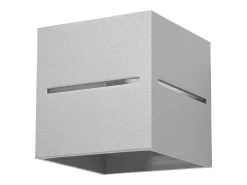 Sollux Lighting Lámparas de pared Zorbo moderno de aluminio - 1 fuentes luminosas 4000K - L.10 x A.10 cm - Gris Discount