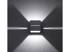 Sollux Lighting Lámparas de pared Zorbo moderno de aluminio - 1 fuentes luminosas 4000K - L.10 x A.10 cm - Gris Discount