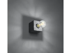 Sollux Lighting Aplique Para Pared-Lámparas de pared Zxina industrial de concreto - 1 fuentes luminosas 4000K - L.10 x A.10 cm - Gris
