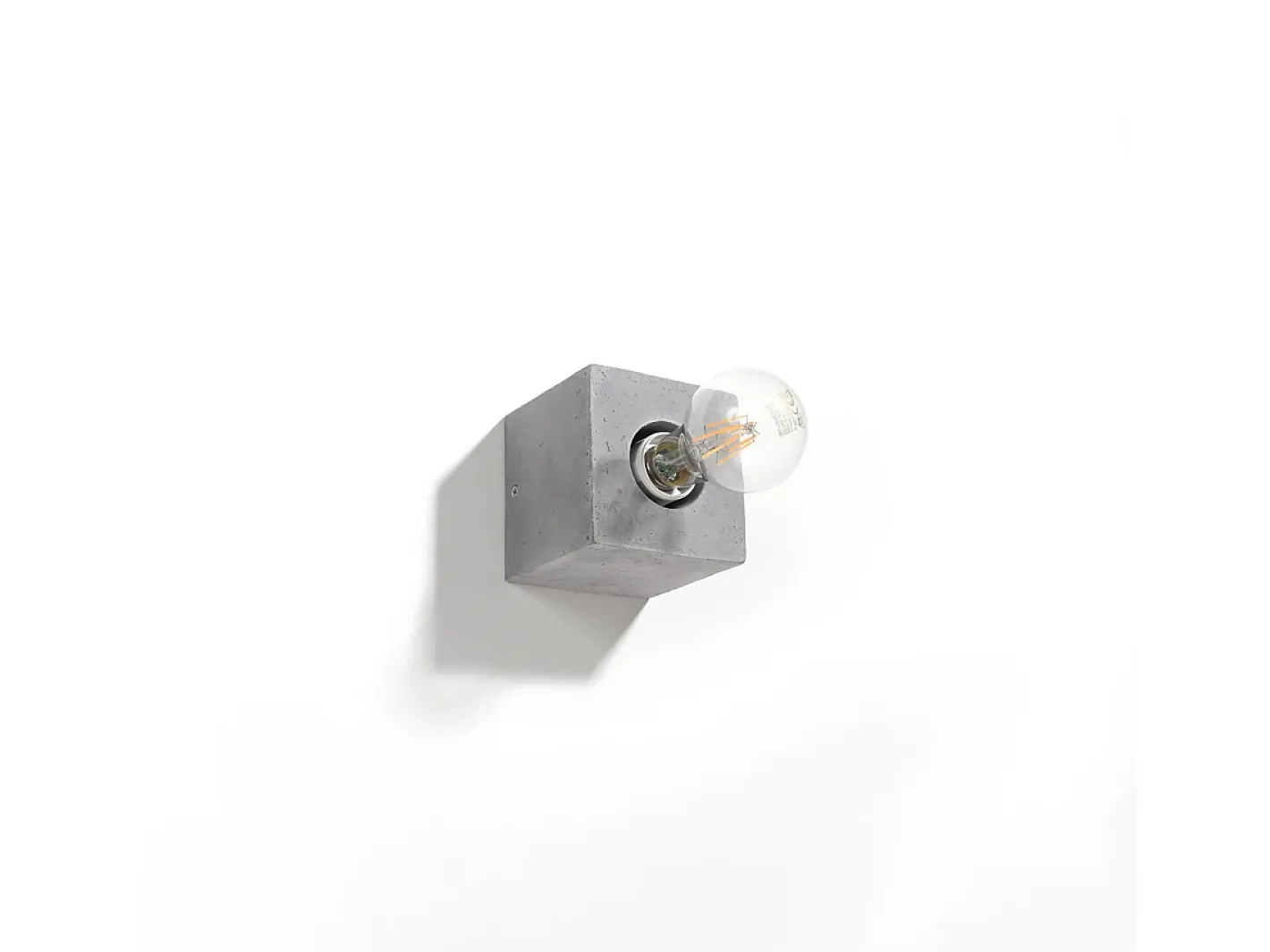 Sollux Lighting Lámparas de pared Zxina industrial de concreto - 1 fuentes luminosas 3000K - L.10 x A.10 cm - Gris Best