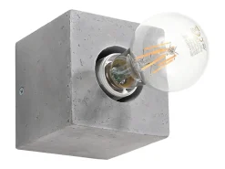 Sollux Lighting Lámparas de pared Zxina industrial de concreto - 1 fuentes luminosas 3000K - L.10 x A.10 cm - Gris Best