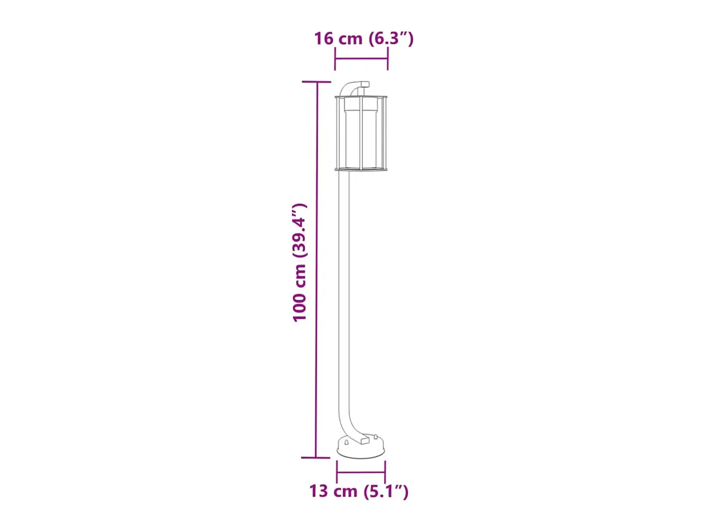 Sale Helloshop26 Lámparas de pie de exterior 3 piezas 100 cm acero inoxidable negro 02_0042544 Gris
