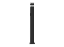 Helloshop26 Lámparas de pie de exterior con enchufe 3 piezas 110 cm aluminio 02_0042569 Negro