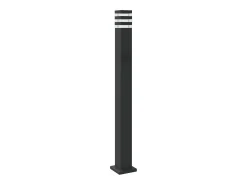Helloshop26 Lámparas de pie de exterior con enchufe 3 piezas 110 cm aluminio 02_0042569 Negro