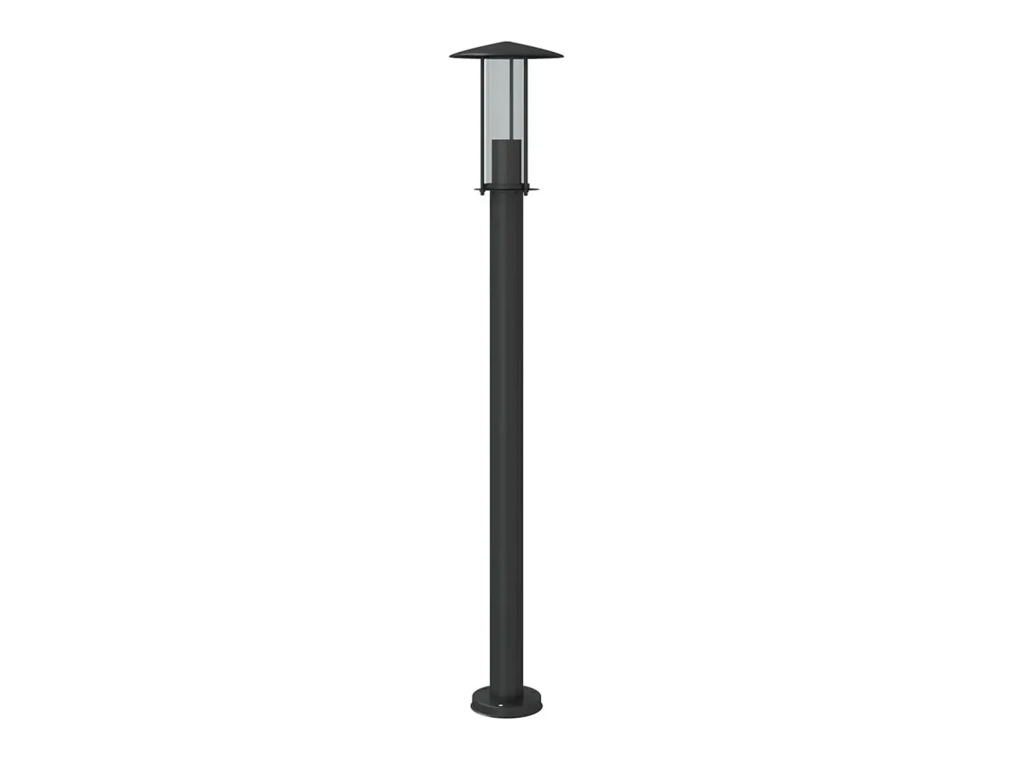 Best Helloshop26 Lámparas de pie de exterior 3 piezas 100 cm acero inoxidable negro 02_0042545 Gris