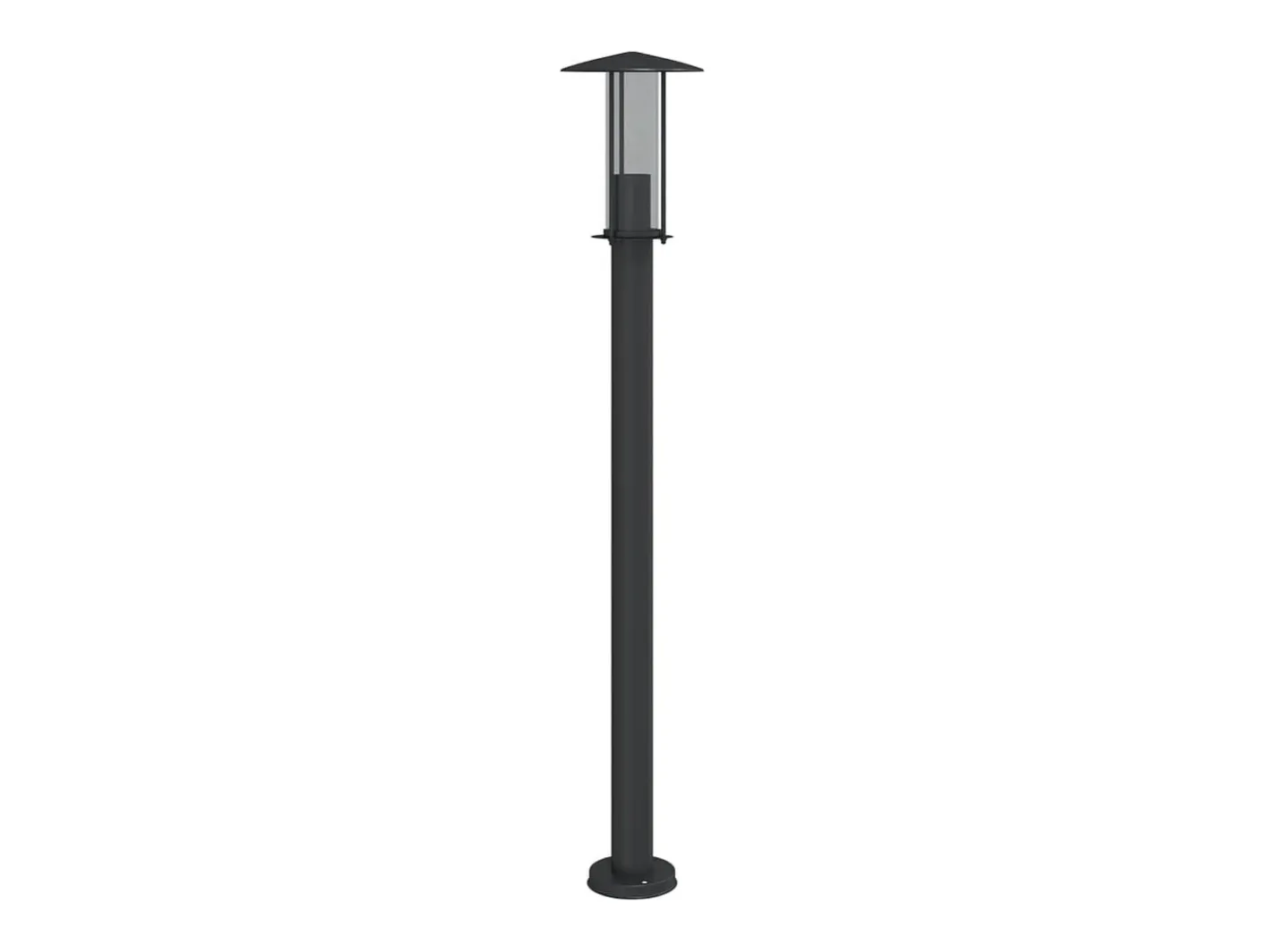 Best Helloshop26 Lámparas de pie de exterior 3 piezas 100 cm acero inoxidable negro 02_0042545 Gris