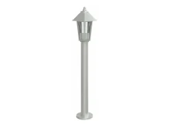 Helloshop26 Lámparas de pie para exterior de 3 piezas color plata 80 cm acero inoxidable Plata 02_0042561 Gris Hot