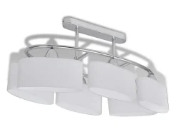Lámparas de techo 4 uds con pantalla de cristal elipsoidal E14 ES537994 Blanco Hot