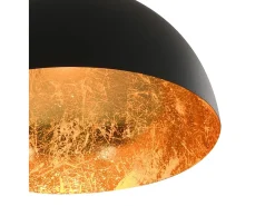Lámparas de techo 2 uds semiesféricas y dorado E27 ES464662 Negro Online