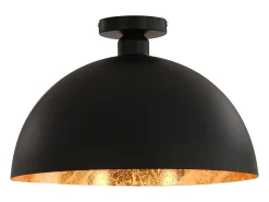 Lámparas de techo 2 uds semiesféricas y dorado E27 ES464662 Negro Online