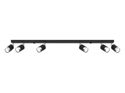 Sollux Lighting Lámparas de techo Alvor moderno de acero - 6 fuentes luminosas 4000K - L.117 x A.18 cm - /cromo Negro Outlet