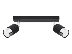 Sollux Lighting Lámparas de techo Alvor moderno de acero - 2 fuentes luminosas 3000K - L.30 x A.18 cm - /cromo Negro Online