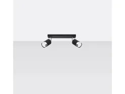 Sollux Lighting Lámparas de techo Alvor moderno de acero - 2 fuentes luminosas 3000K - L.30 x A.18 cm - /cromo Negro Online