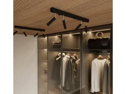 Best Sollux Lighting Lámparas de techo Astix moderno de aluminio - 6 fuentes luminosas 4000K - L.100 x A.20 cm - Negro