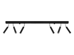 Best Sollux Lighting Lámparas de techo Astix moderno de aluminio - 6 fuentes luminosas 4000K - L.100 x A.20 cm - Negro