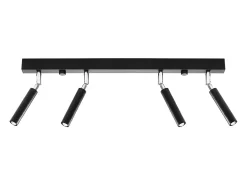 Sollux Lighting Lámparas de techo Astix moderno de aluminio - 4 fuentes luminosas 3000K - L.60 x A.20 cm - Negro Hot