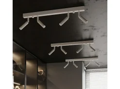 Sollux Lighting Plafón-Lámparas de techo Astix moderno de aluminio - 2 fuentes luminosas 4000K - L.25 x A.20 cm - Blanco