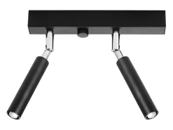Online Sollux Lighting Lámparas de techo Astix moderno de aluminio - 2 fuentes luminosas 4000K - L.25 x A.20 cm - Negro