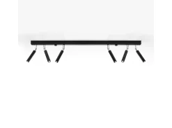Sollux Lighting Plafón-Lámparas de techo Astix moderno de aluminio - 6 fuentes luminosas 3000K - L.100 x A.20 cm - Negro
