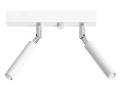 Sollux Lighting Plafón-Lámparas de techo Astix moderno de aluminio - 2 fuentes luminosas 3000K - L.25 x A.20 cm - Blanco